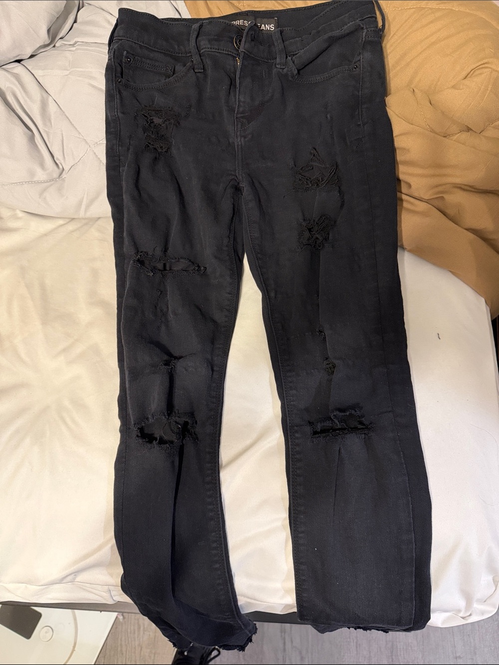Oris Black Ripped Skinny Women's Jeans